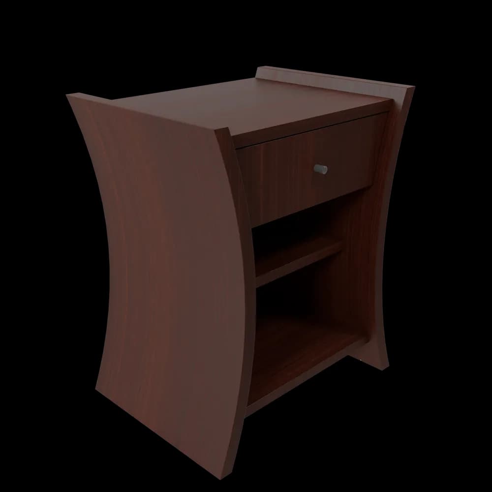 Bedside Table African Cherry - Vue 2